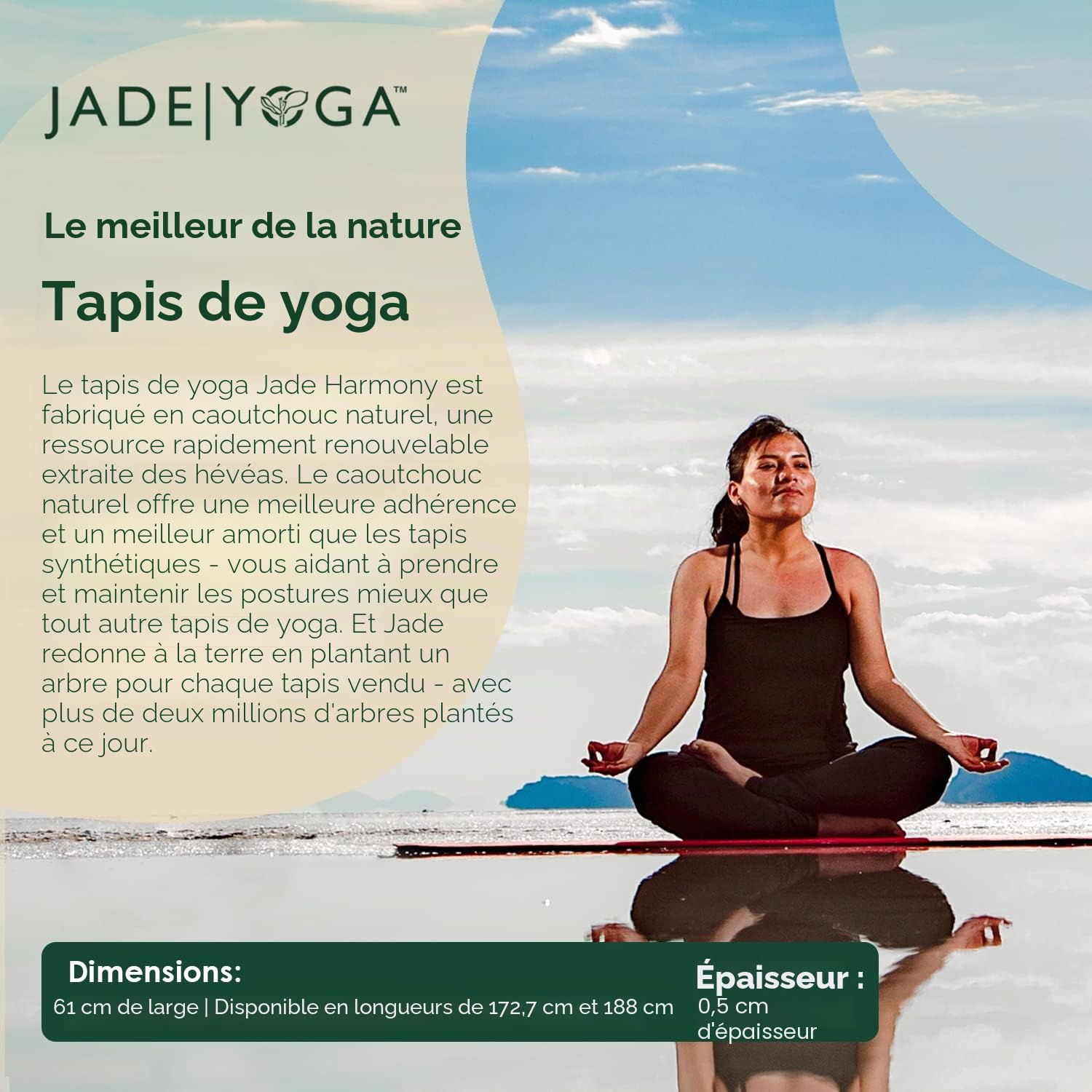 Jade Yoga Harmony mat, Purple