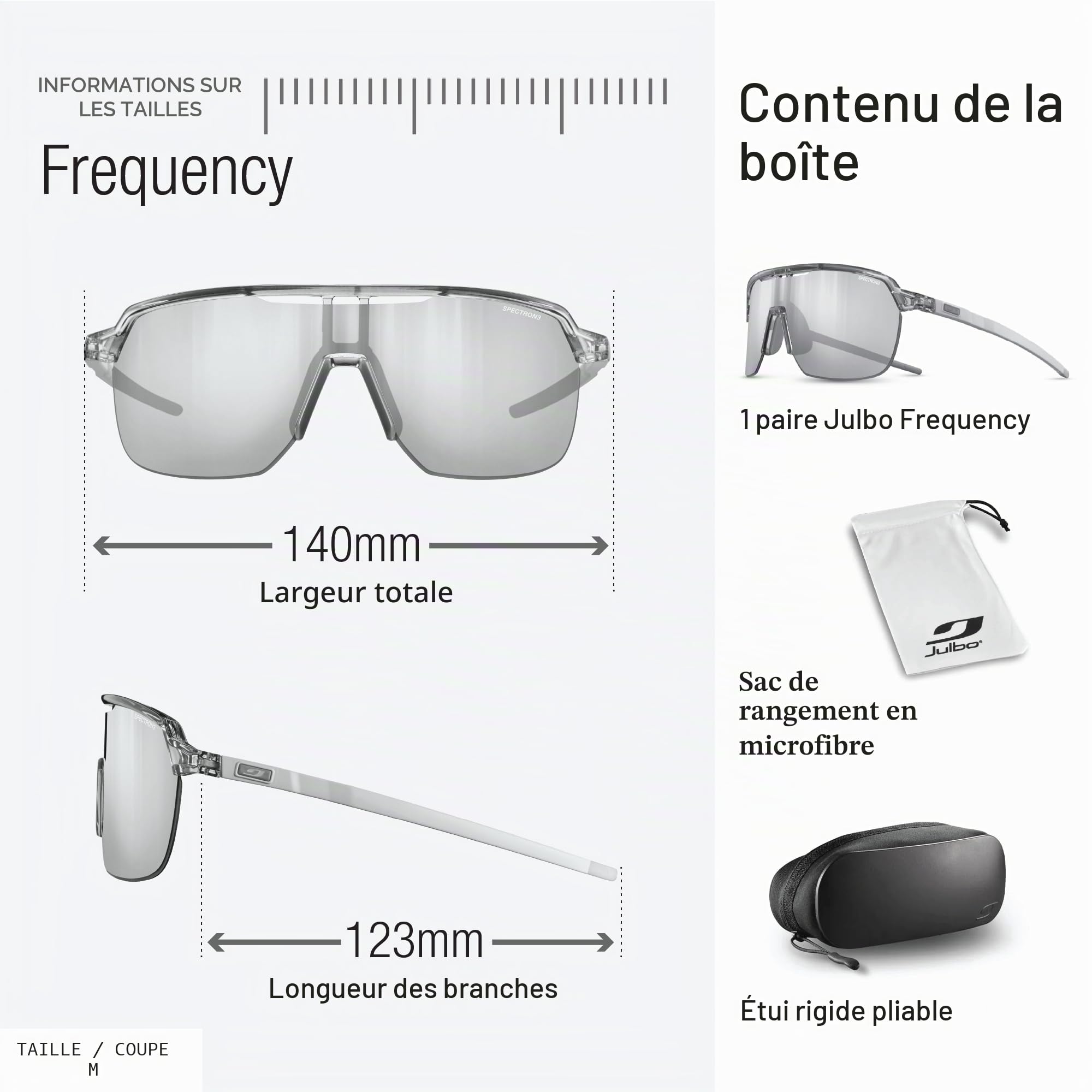 Julbo Frequency Lunettes de soleil course à pied, trail, vélo adulte mixte