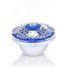 Floating Water Fountain with Lights,Pool Fountains with Underwater Lights,9 Pool Light Modes, Rechargeable Pool Fountains with Anchor, Floating Swimming Pool Fountains for Inground Pool,Pond-1 PC