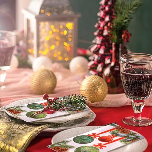 Miniatura 4 de Servilletas de papel de Navidad desechables de Navidad para baño, Cardenales de Navidad, toalla de papel para invitados, toallas de papel