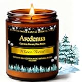 Winter Candles – Winter Forest Candle | Holiday Soy Candles for Home Scented - Cedarwood Evergreen Christmas Candle | Holiday Christmas Gifts for Women Men - 7oz Jar with 50H Clean Burn & Long Lasting