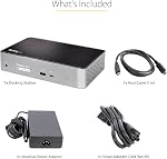 StarTech.com USB-C Quad Monitor Docking Station for MacBook Pro/Air M1 M2 M3 M4 & Windows, Universal 4K 60Hz HDMI DP Dock, Thunderbolt Compatible, 100W Laptop Charging (DK31C4DPPD) | MacBook Air, Windows, macOS, ChromeOS, 100W charging, 4-port USB hu