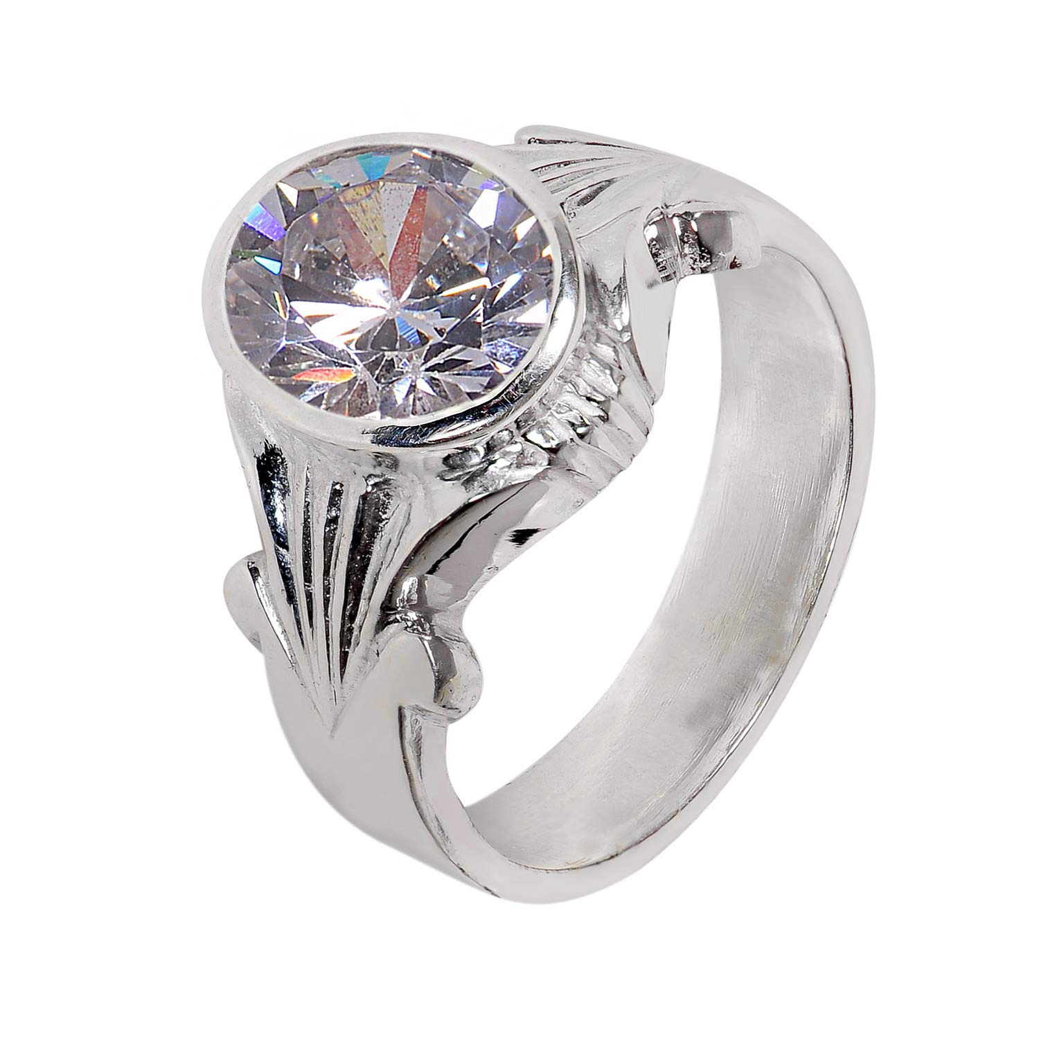 Silverwala 925-92.5 Sterling Silver Cubic Zirconia Finger Ring for Men Women Girls and Boys (12.0) (B07MJBZ6QZ) Amazon Price History, Amazon Price Tracker