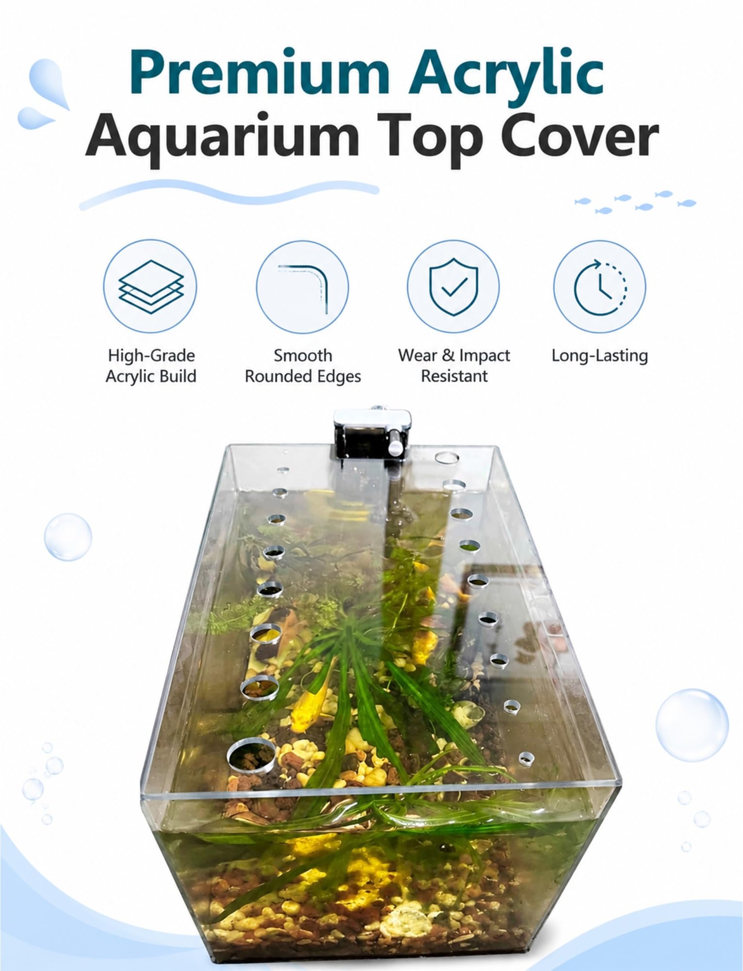 Coperchio per acquario in acrilico
