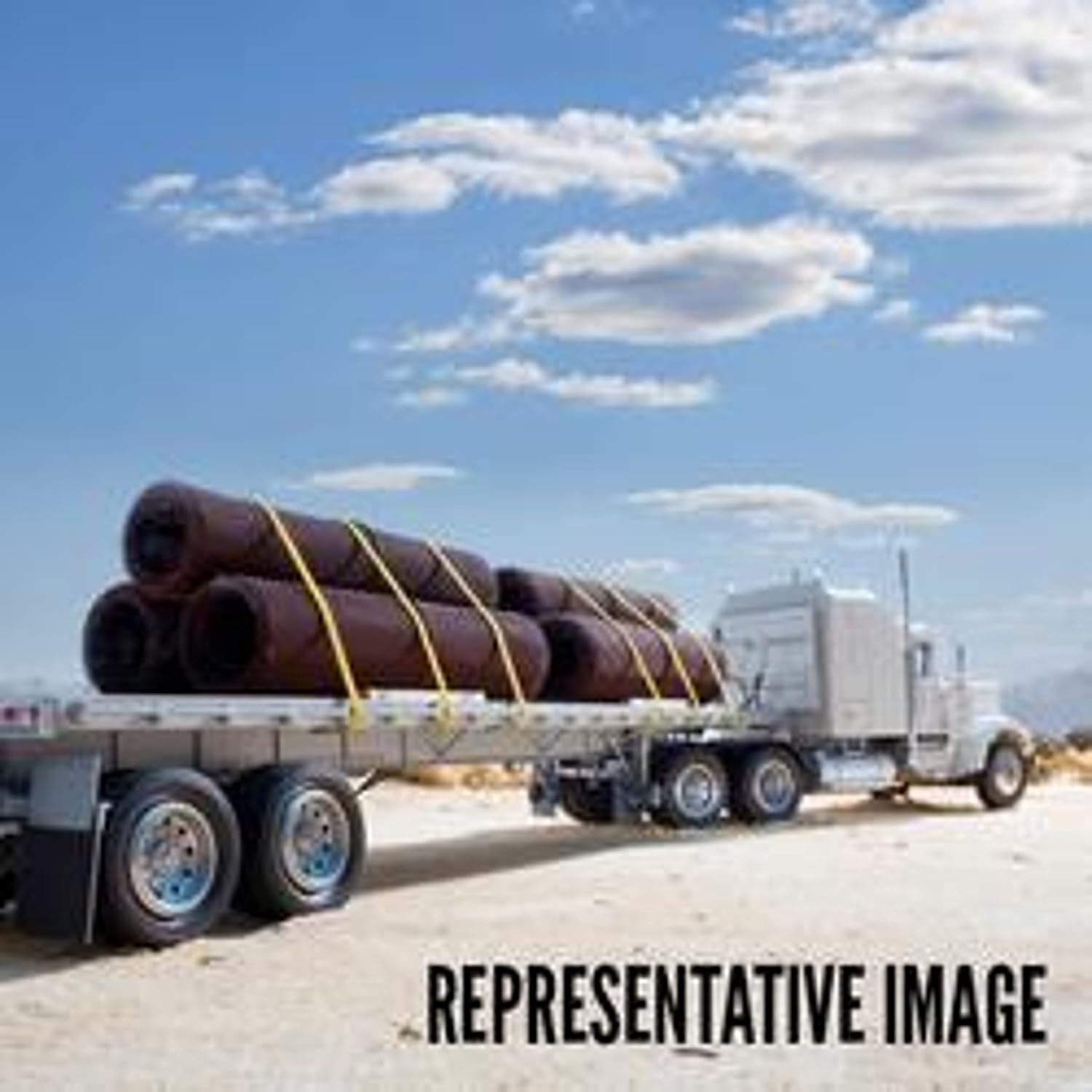 US Cargo Control 4 Inch Winch Strap with Large Flat Hook, 50 Feet Long, Heavy Duty Trailer Winch Strap for Safe Cargo Securement, Large Flat Hook End Fitting for Easy Fastening, Yellow, Case of 5