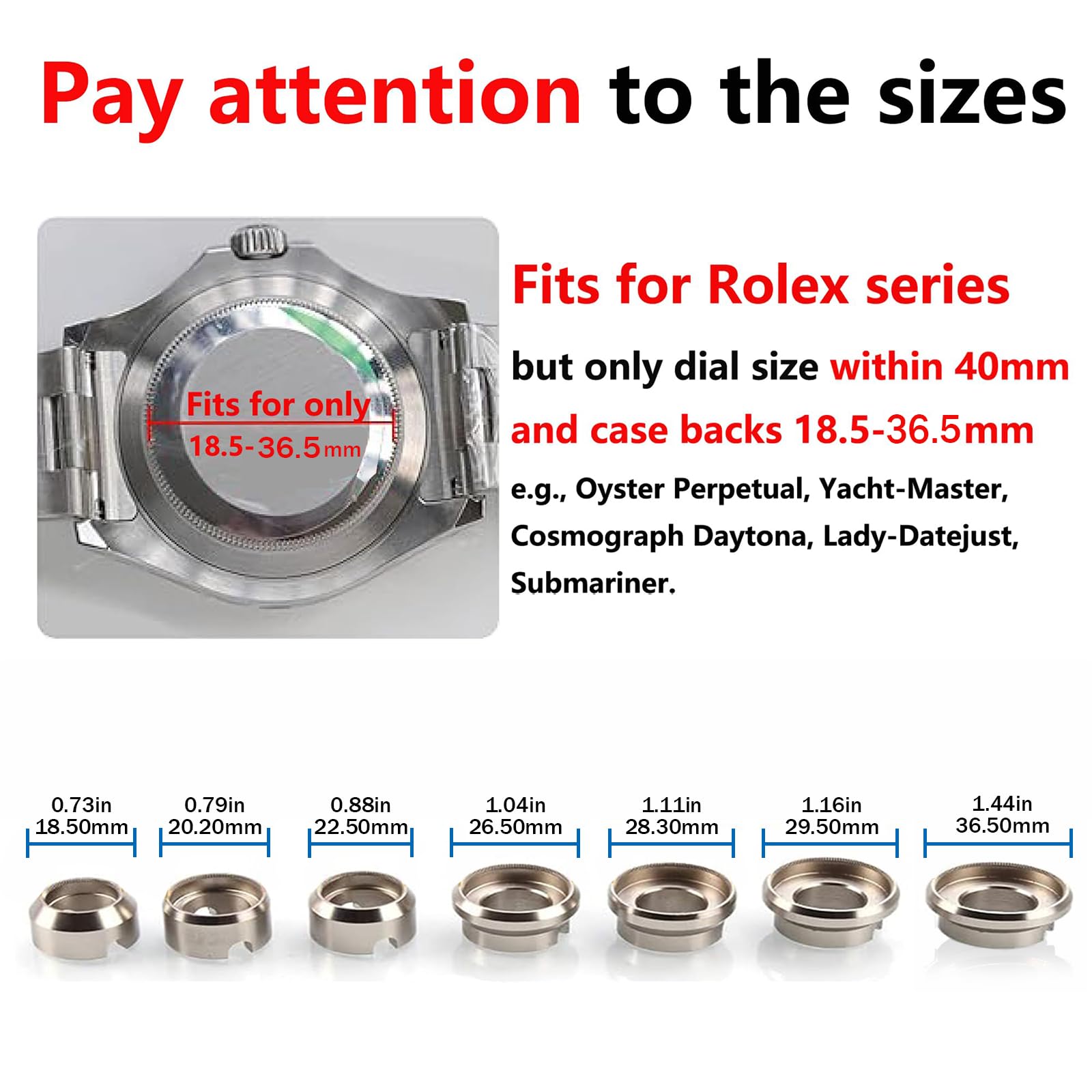 Watch Repair Tool & Kits, 5537 Watch Back Case Opener With 7 Dies, Watch Battery Replacement Tool Watch Watchmaker Repair Tool for Rolex Watch