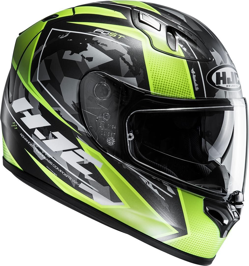 HJC Fg-St Kume MC4HSF Motorcycle Helmet, Black/Yellow, Size XL Automotive