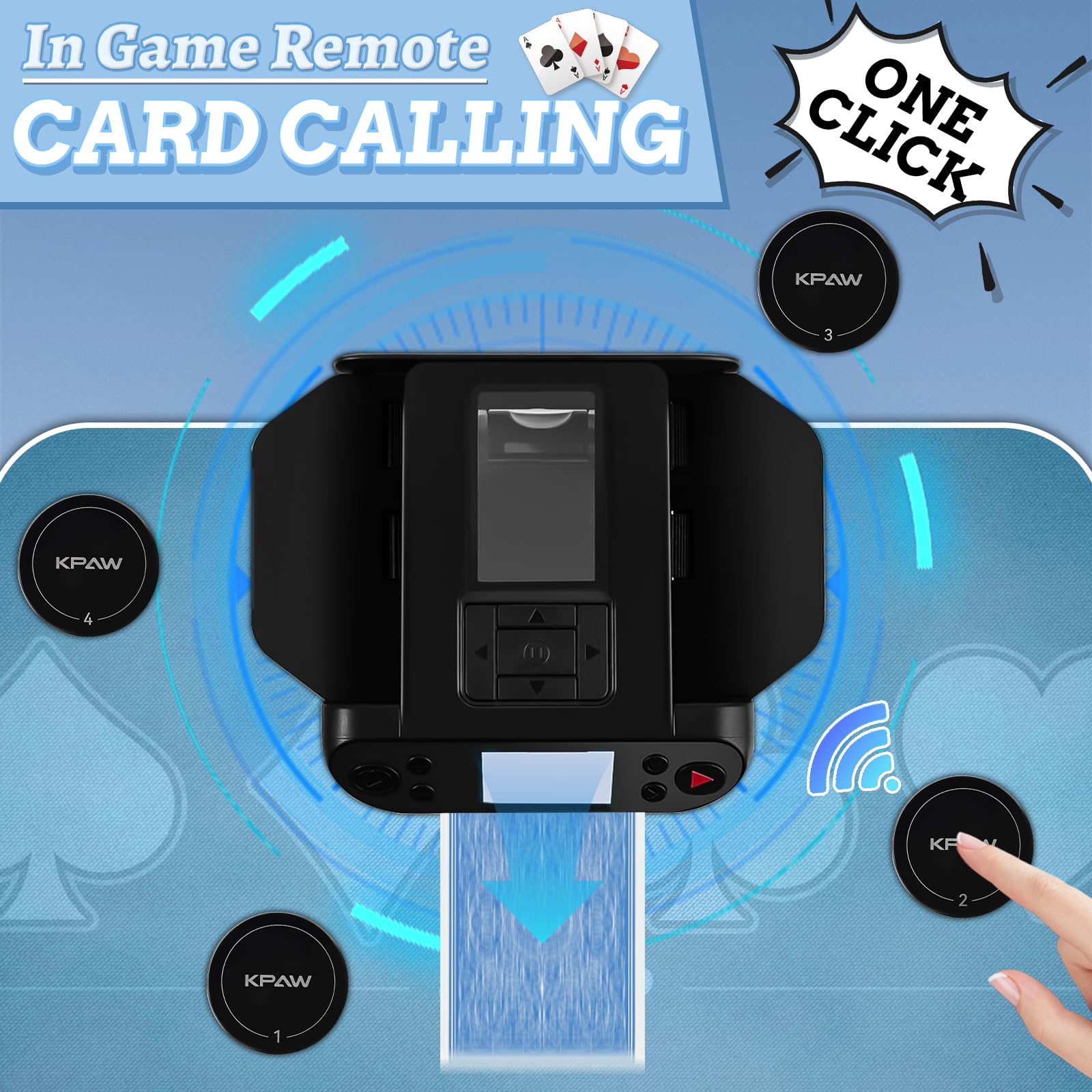 Pipihome Card Shuffler Machine, 2 in 1 Automatic Card Shuffler and Dealer Machine - Image 4