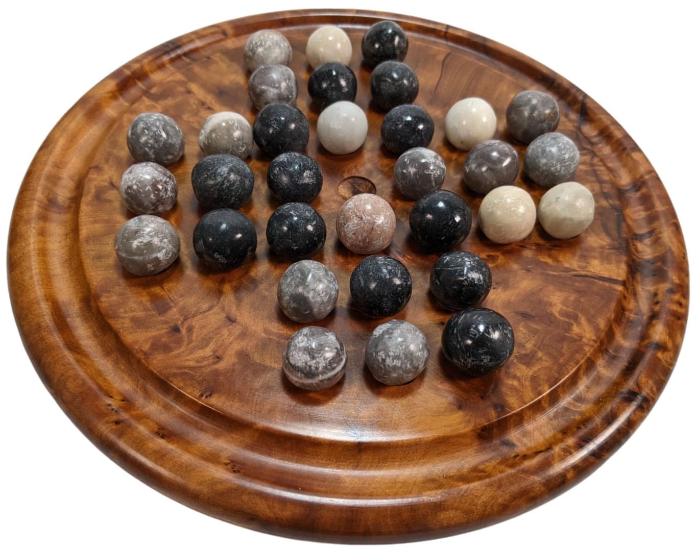 Commercio equo e solidale marocchino Thuya legno e pietra solitario set 20 cm
