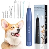 Dog Plaque and Tartar Remover, 3 Modes Ultrasonic Pet Teeth Cleaner with LED Light, Low Noise Sonic Dog Teeth Cleaning Kit, Dogs Plaque Remover Tool with Toothbrush 2 Cleaning Head for Pet Dental Care