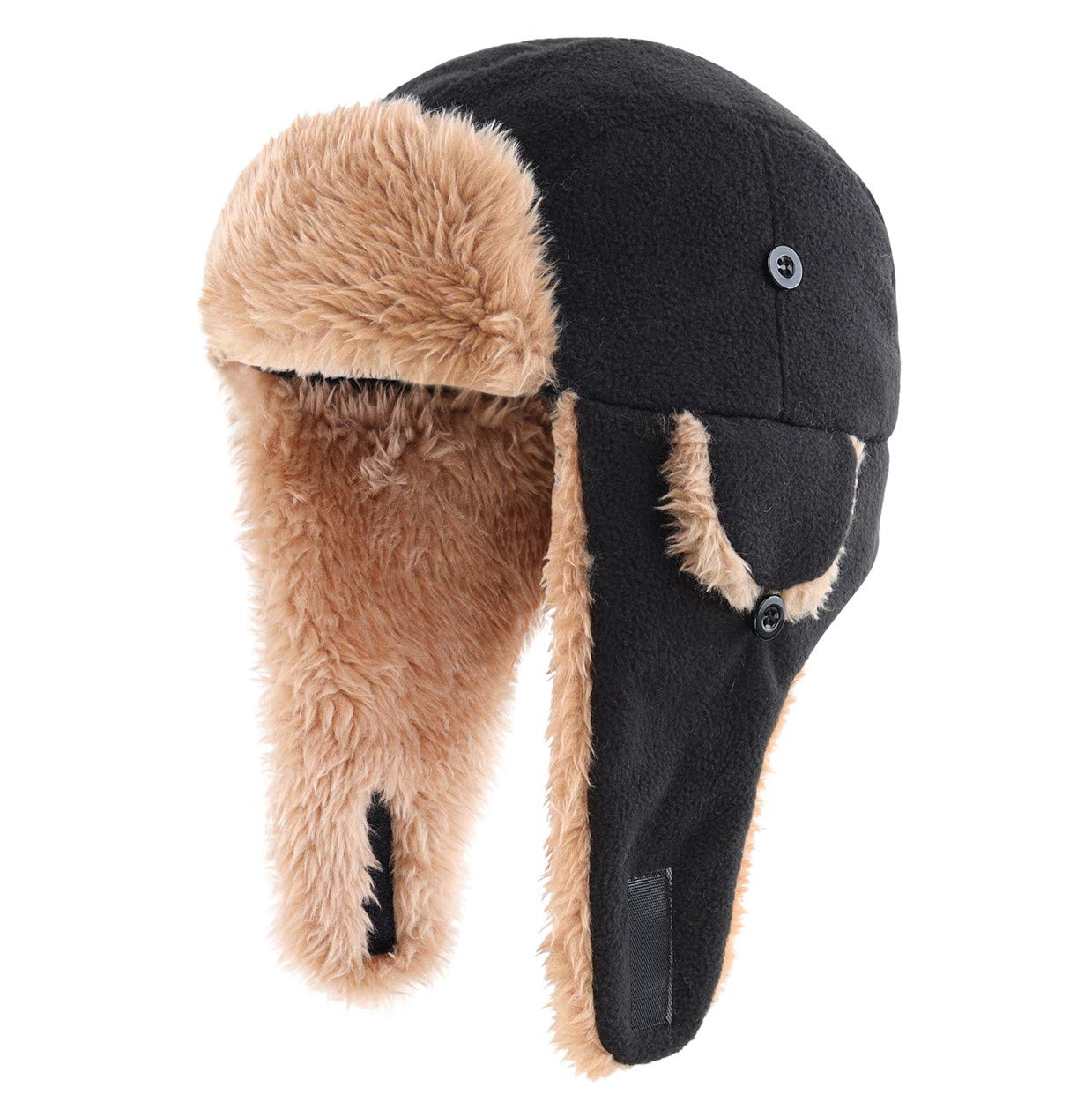 Wintermütze für Kleinkinder, Jungen, Fleece, warm, mit Ohrenklappen