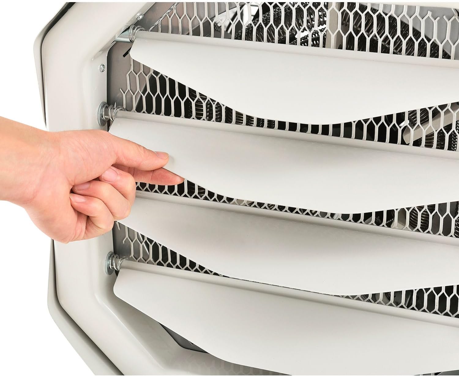 Global Industrial 34129 BTU Unit Heater, Horizontal Downflow Fan Forced Heater with Manual Thermostat, 10KW, 240V, 1 or 3 Phase, 18-1/8"W x 16-3/4"D x 16-1/6"H