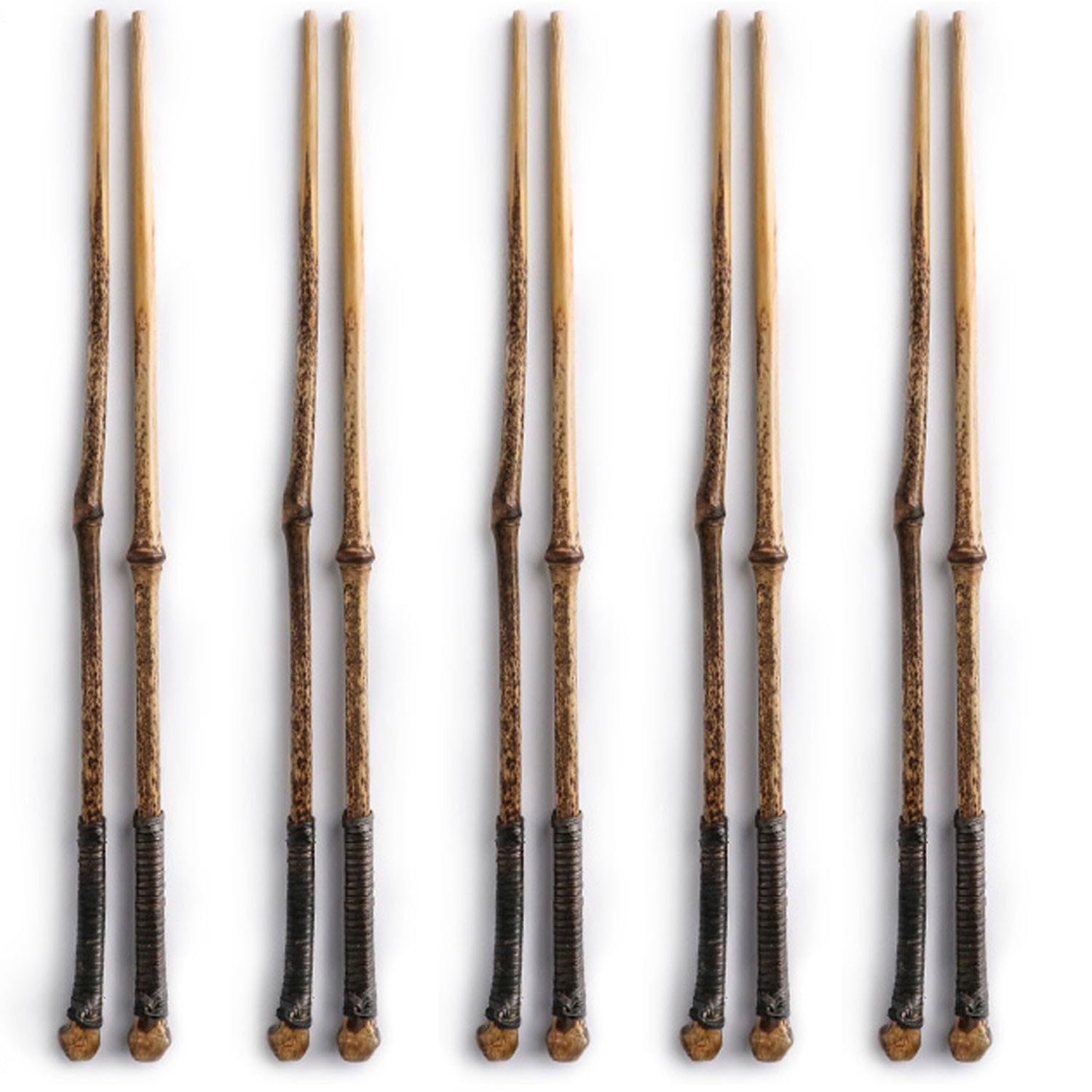 Bacchette, Bacchette di Legno, Bacchette di bambù, Bacchette Appuntite per Famiglie, Bacchette di bambù Riutilizzabili(B 5 Coppie)