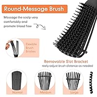 Vista 2 de Star Show Wet Hair Brush Hair Detangler Brush 3Pcs-Hair Brush Hair Brushes For Women Detangling Brush for Curly Hair Wet Curly Wide Tooth Comb with