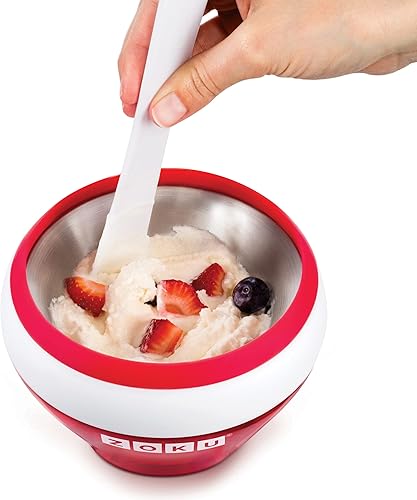 Miniatura 5 de ZOKU Máquina para hacer helados, cuenco compacto para hacer y servir con núcleo de congelador de acero inoxidable que crea un servicio suave, yogur