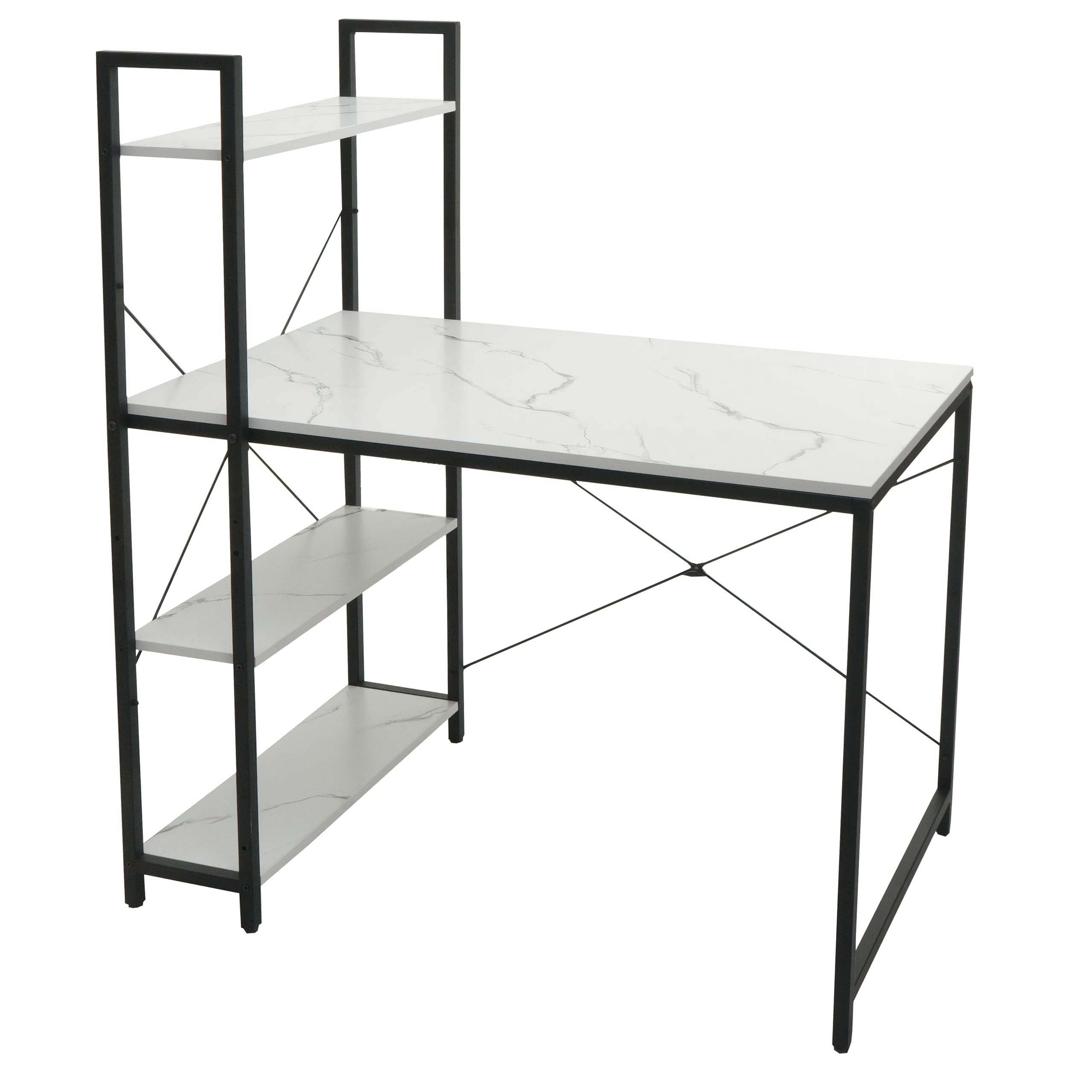 Bureau met legbord HWC-K68, laptoptafel bureautafel werktafel, MVG