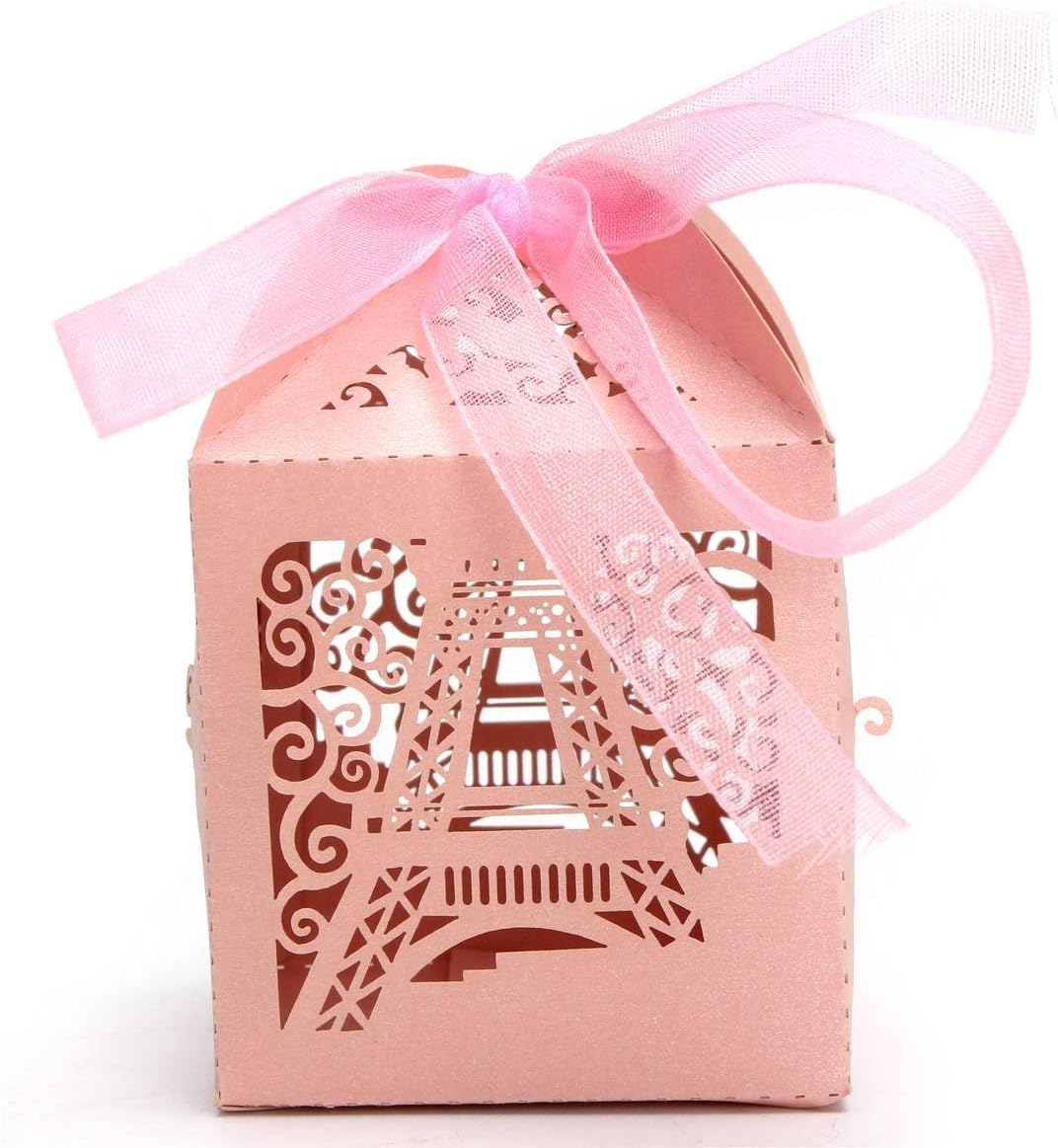joyMerit 50Pcs Cut Eiffel Tower Paper Wedding Party Favour