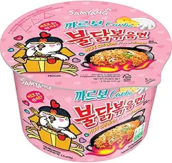Lamen Sabor Frango Picante Carbonara Bowl Macarrão Instantâneo 105g Samyang Importado da Coréia