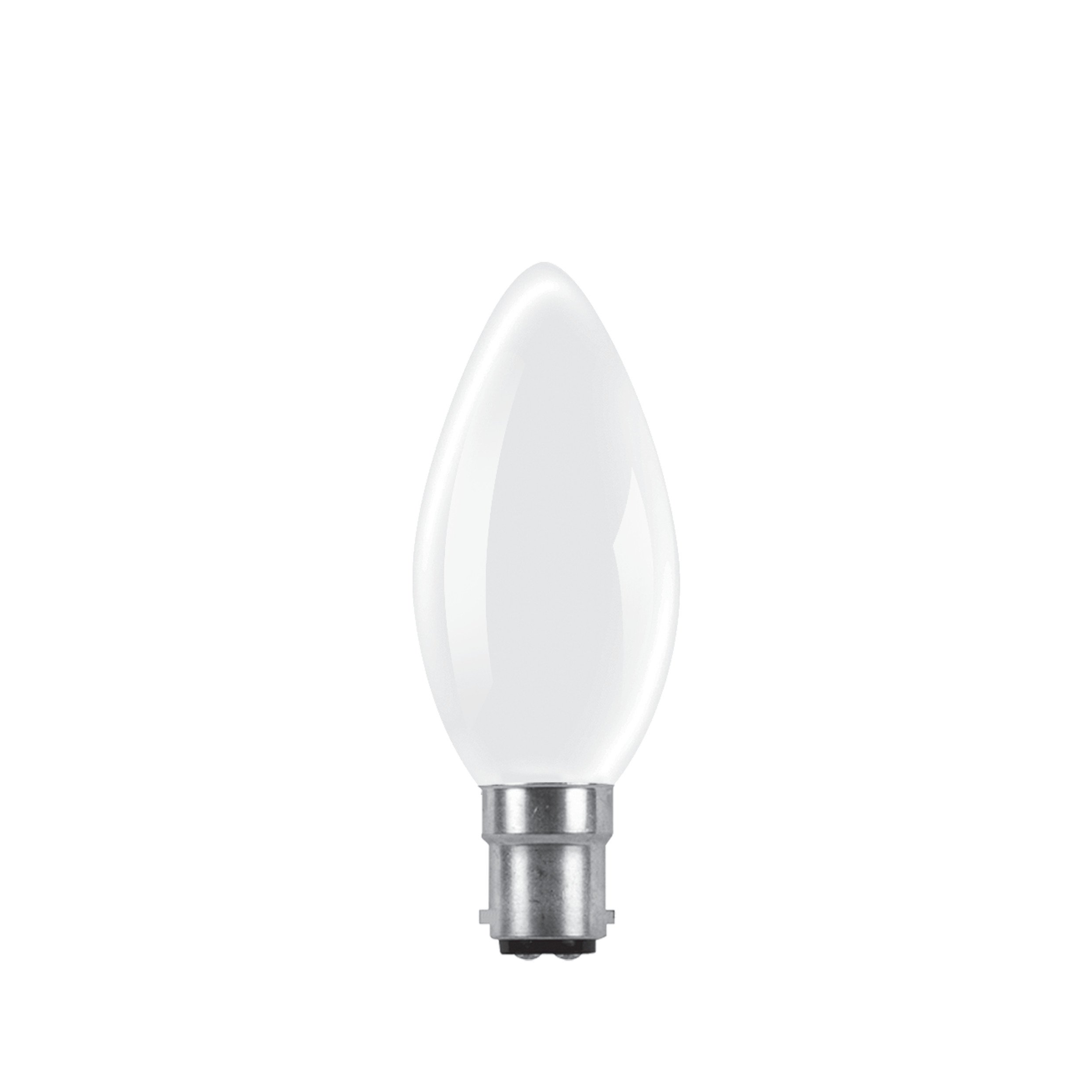 Merriway BH04622 (5 Pcs) Rough Service Candle Bulb, Pearl, B15d Small Bayonet Cap, 60 W - Pack of 5 Pieces, White