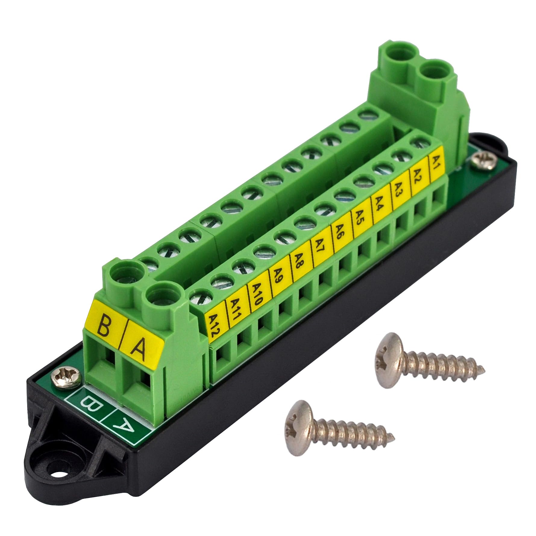 Snapklik.com : 30Amp 300V 2x12 Position Terminal Block Distribution Module
