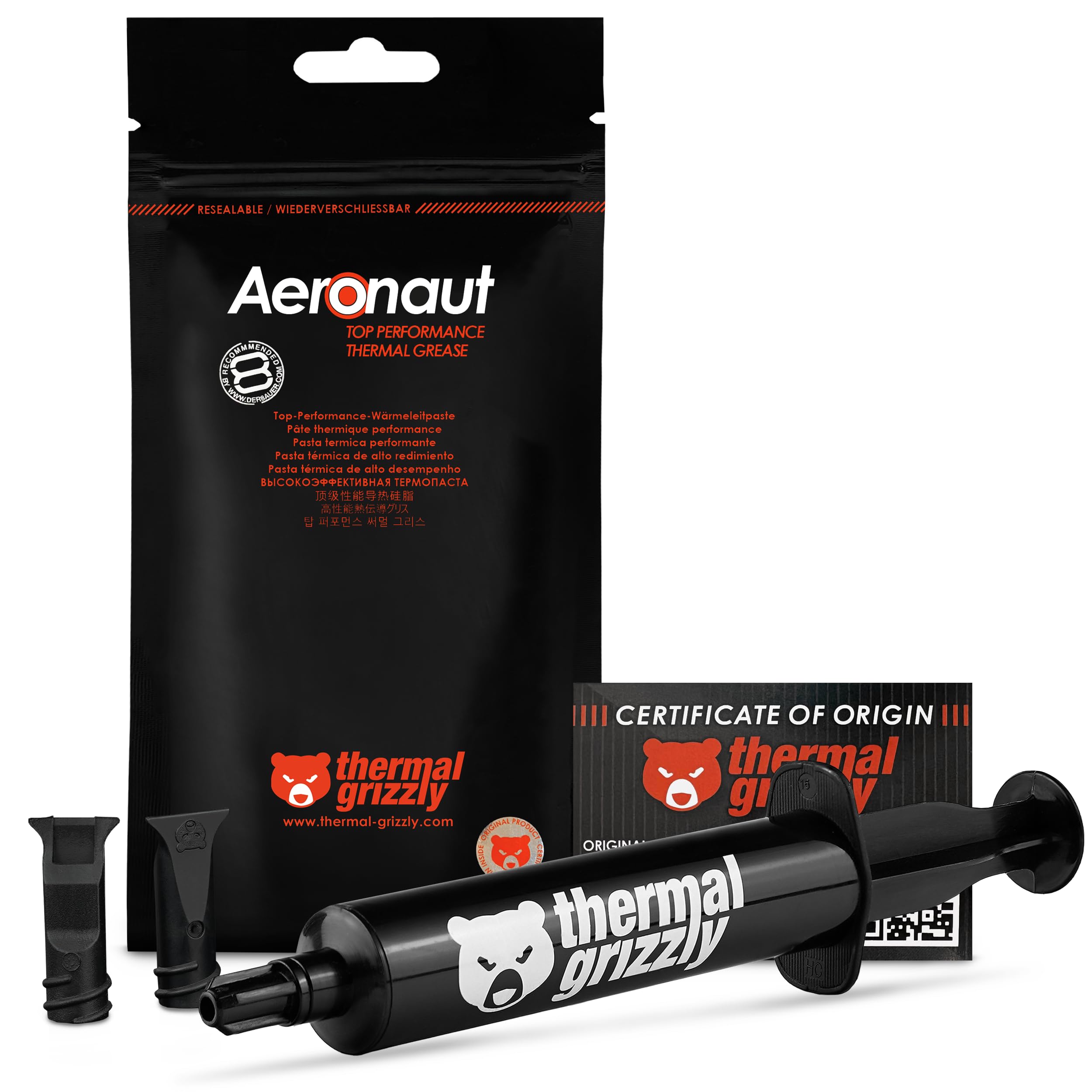 Thermal Grizzly Aeronaut - 26 Gram/10 ml - High Performance Thermal Paste - Ideal Entry Level Thermal Grease - Compatible with Most Cooling Solutions CPU/GPU/PS4/PS5/Xbox