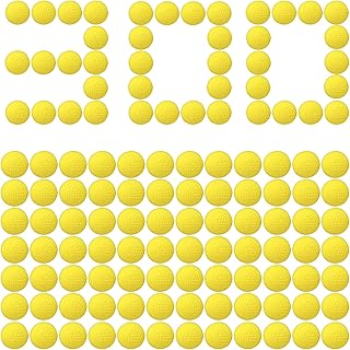 300 Rounds Refill Pack Balls Ammo Compatible with Nerf Rival Gun, Laoppoc Ammo Yellow Bulk Foam Bullets Ball Replacement Refill Pack for Blasters Guns - High-Impact Rounds