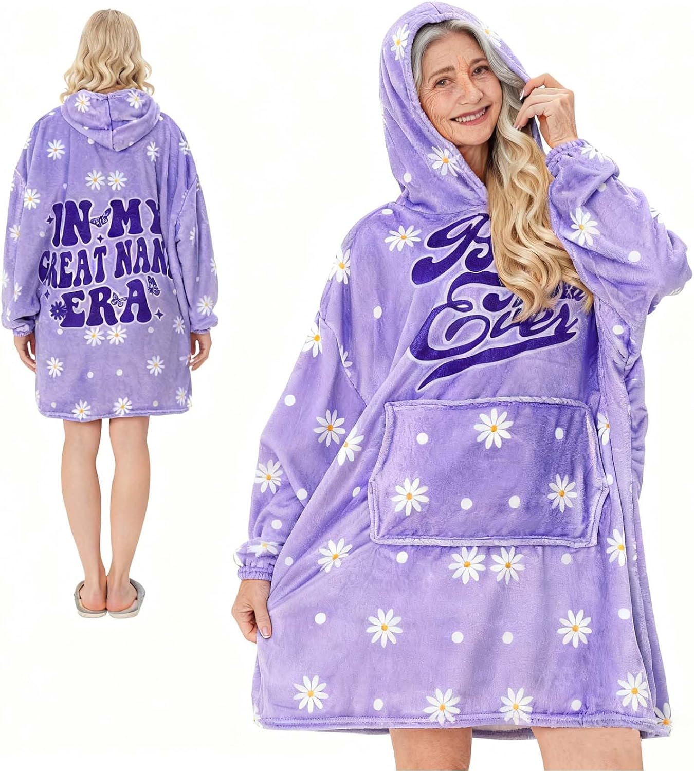 Gifts for Grandma/Nana Christmas Gifts from Grandkids Wearable Blanket Hoodie, Best Grandma Nana Gifts for Birthday