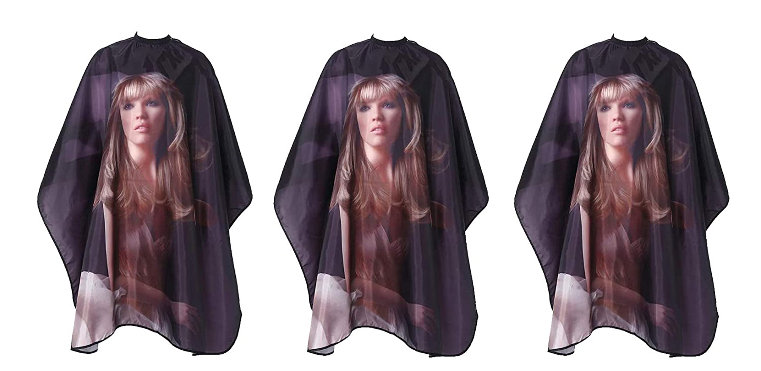 Multicolored Hair Cutting Apron Hairdressing Gown Cape Hair Cutting Barber Cloth Salon Accessories For Home Barber and Unisex (Pack of 3)-picture-32