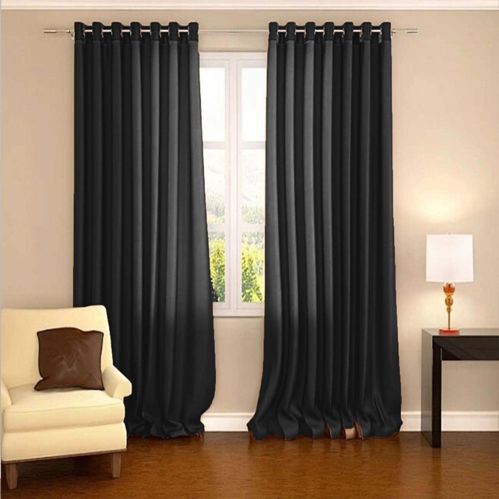 Liujyuan Black Out Curtains For Bedroom 110 X 115 Cm Room Darkening, Privacy Protection Thermal Insulated Curtains Thermal Insulated Energy For Balcony, Kithcen Window,