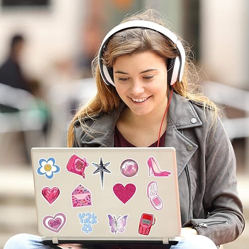 Miniatura 4 de 120 calcomanías de vinilo impermeables de dibujos animados Y2k de los años 2000 para niños, niñas, adolescentes, adultos, para botellas de agua,