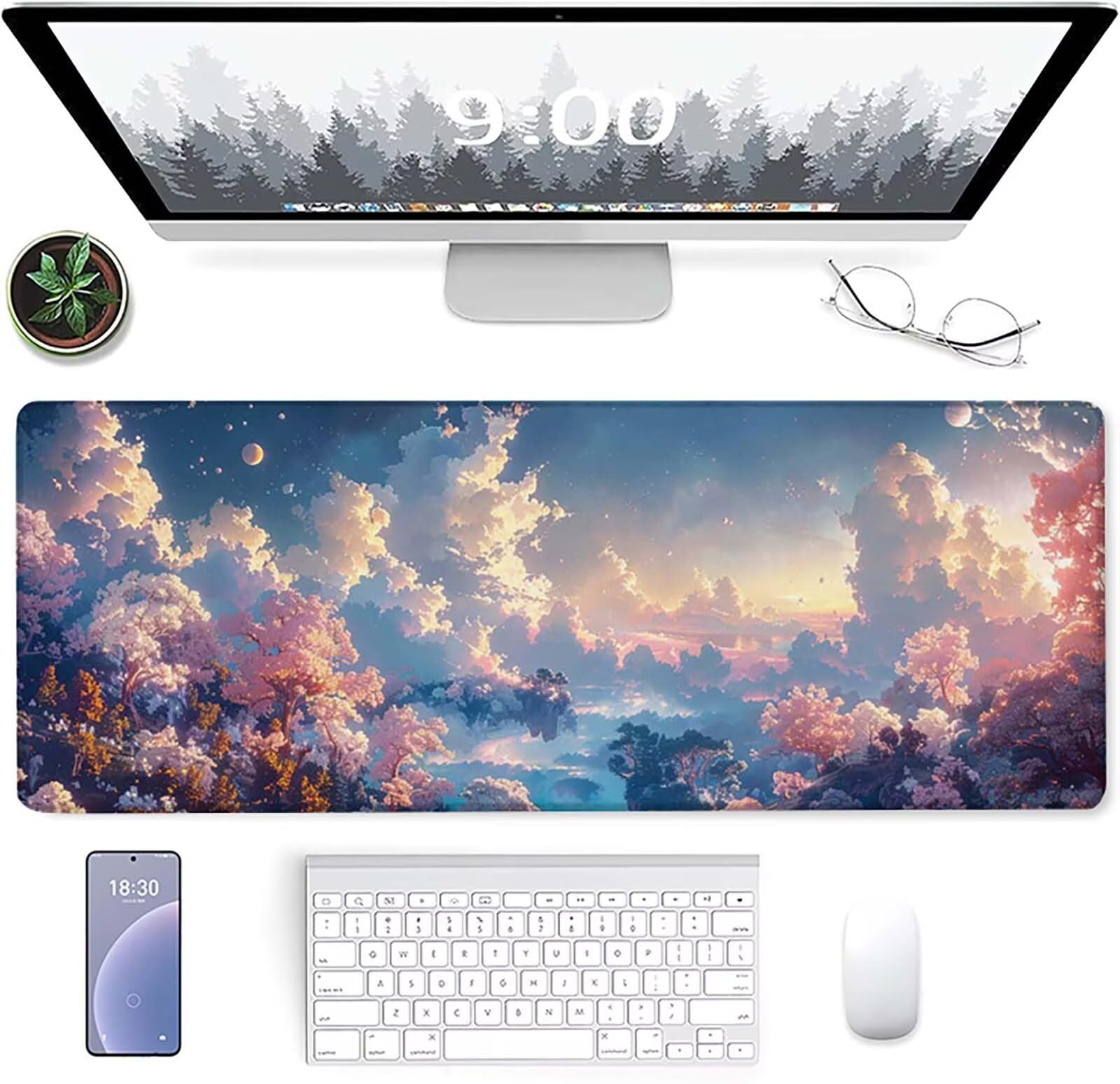 Podkładka pod mysz XXL 1600x800x3mm, podkładka pod mysz do gier z antypoślizgową gumową powierzchnią, poprawia precyzję i szybkość, komputer dla gracza i akcesoria biurowe, prezent dla mężczyzn