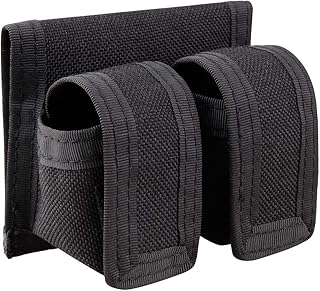 Speedloader Pouch Case Holder Nylon Tactical Double Speedloader Belt Off-Duty Concealed Pouch Case Mag Holder Universal Fit S&W .38 .357 .44 .45 Caliber 5 & 7 Shot - ACEXIER