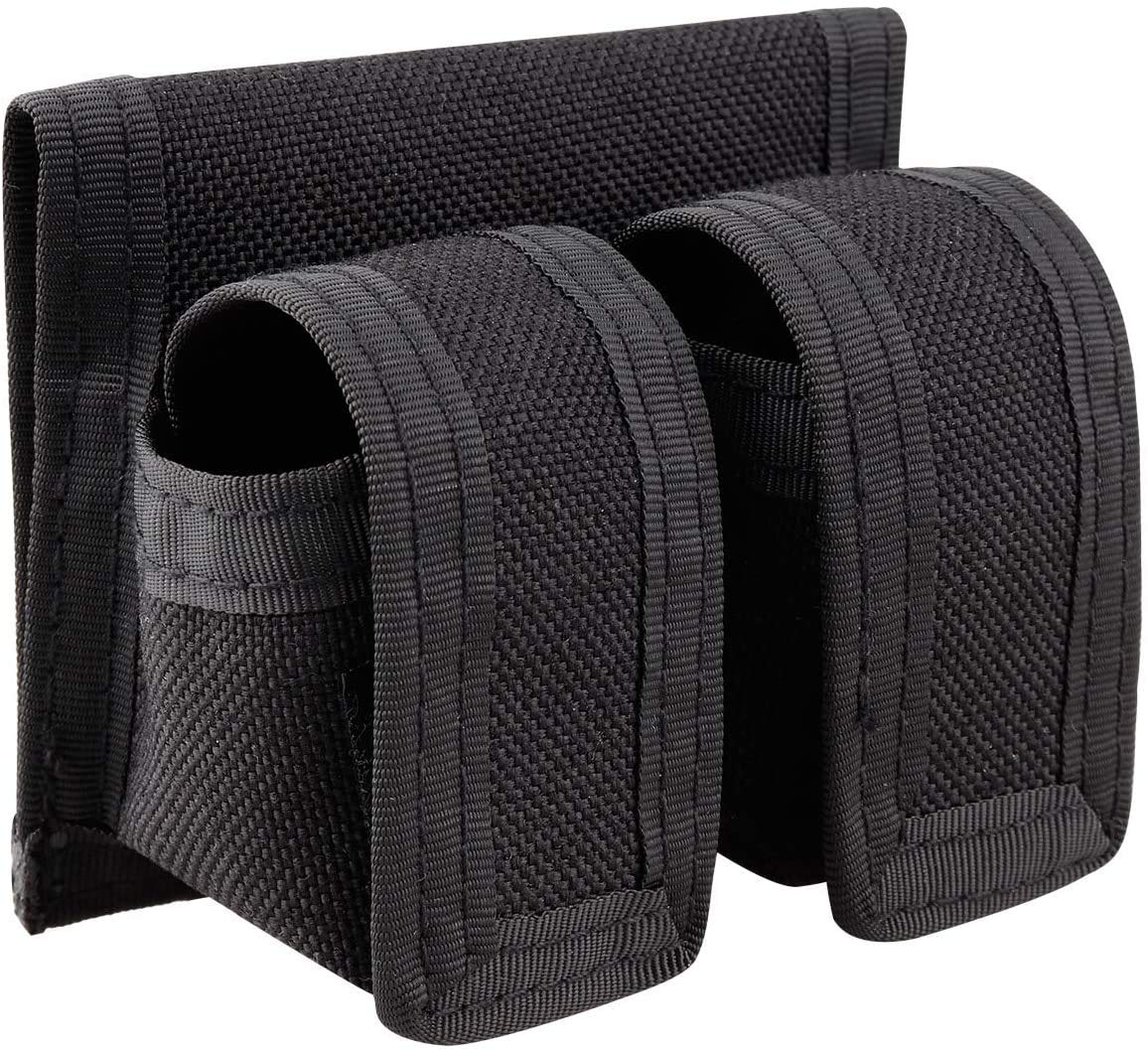 Speedloader Pouch Case Holder Nylon Tactical Double Speedloader Belt Off-Duty Concealed Pouch Case Mag Holder Universal Fit S&W .38 .357 .44 .45 Caliber 5 & 7 Shot