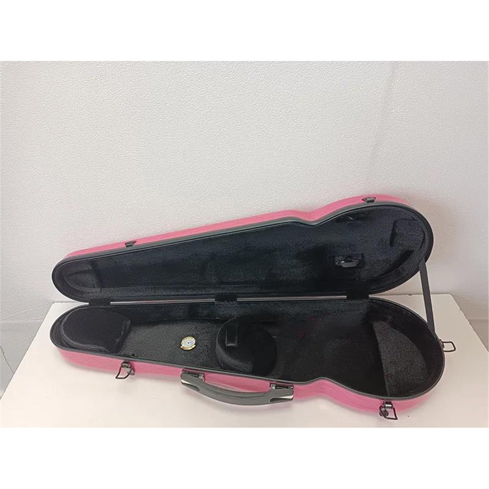 Estuche Para Violín 4/4 3/4 1/2 1/4 1/8 Caja De Violín Ligera De Doble Hombro De Fibra De Carbono Accesorio Para Violín Caja De Violín(Pink,1 2/1 4)