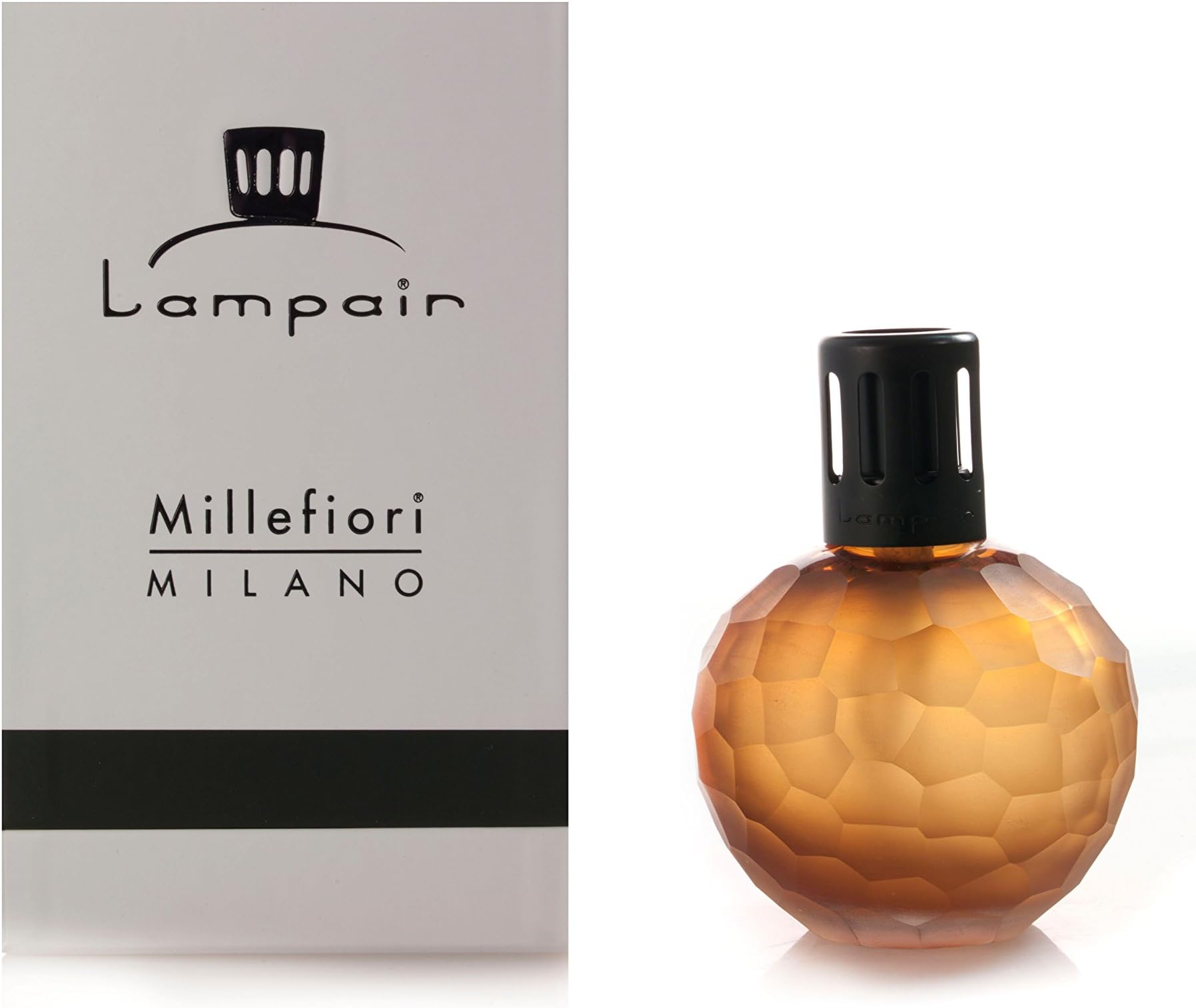 Millefiori Milano Carved Catalytic Lamp, Brown