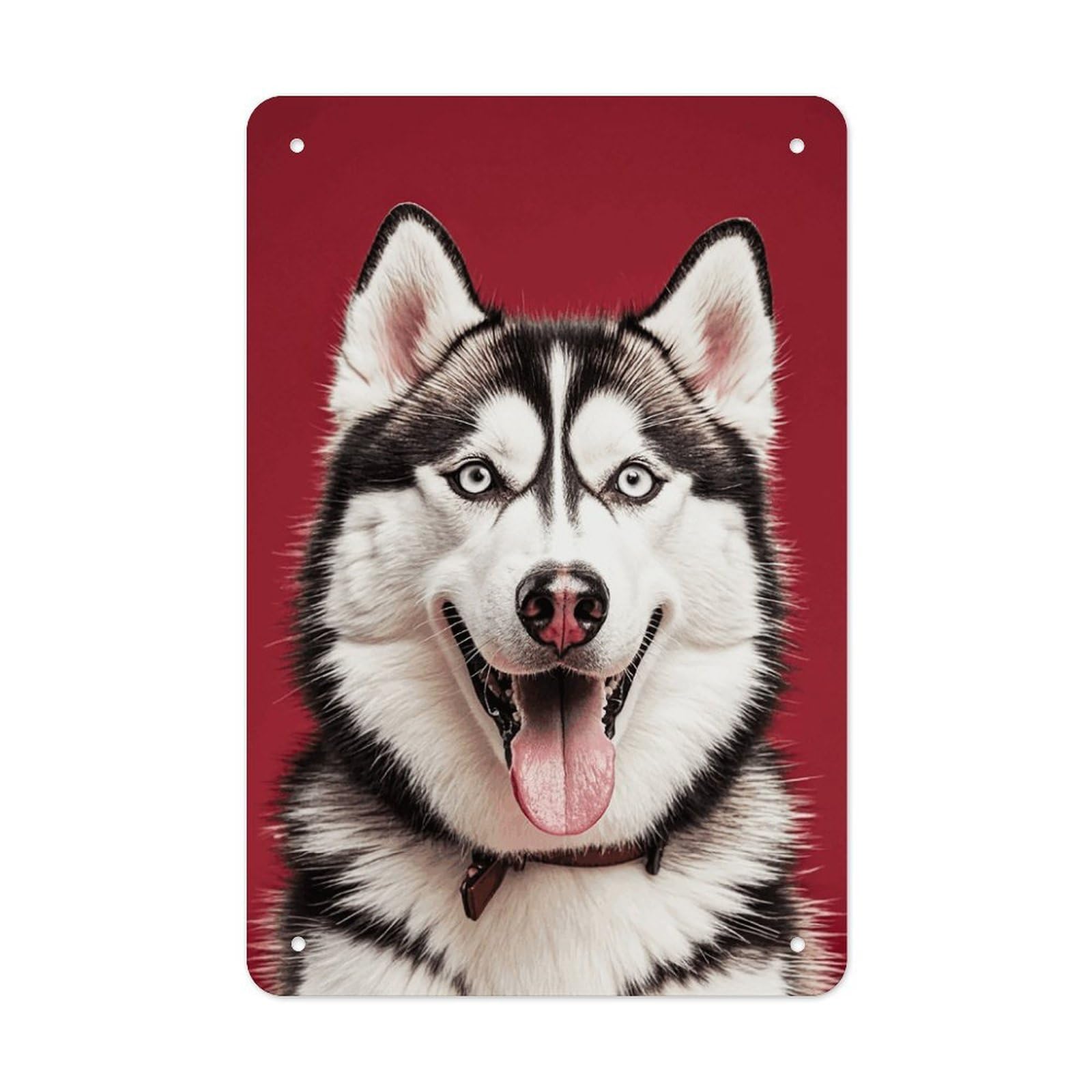 QMNLKH Lovely Husky Plaques for Wall Decor, Personalized Metal Tin Sign for Home, Multifunctional Poster for Office, Fashion Painting for Hallway, Wall Art Pictures, 7.9x11.8Inch