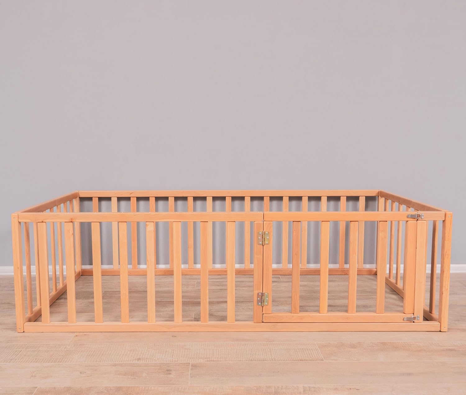 BUSYWOOD Montessori Bed with Rails Floor Bed for Toddlers Toddler