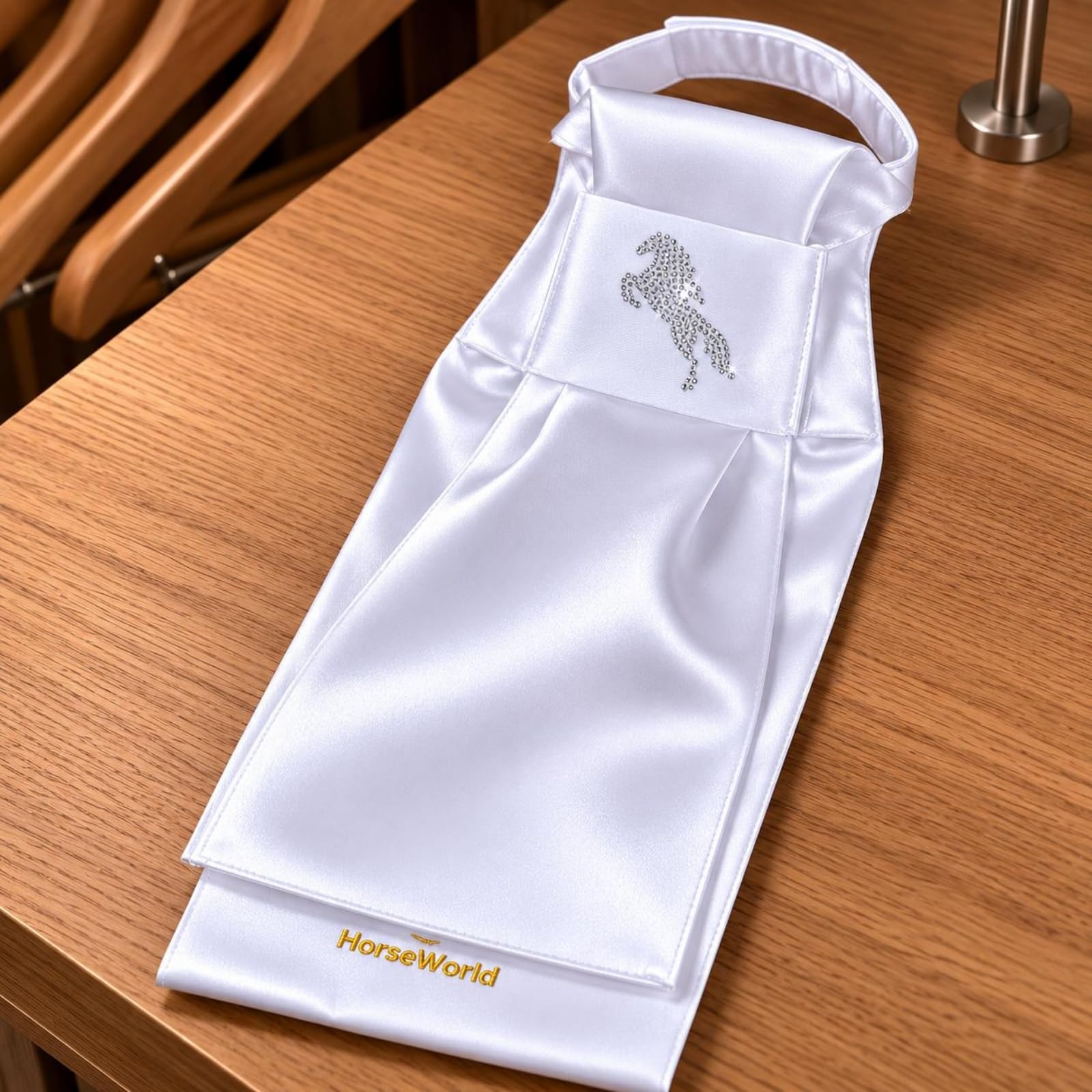 Krawatte Reitzubehör Reitkrawatte Turnierkrawatte Halstuch mit Pferdemotiv aus Polyester für Polierten Look Und Festliche Reitausstattung für