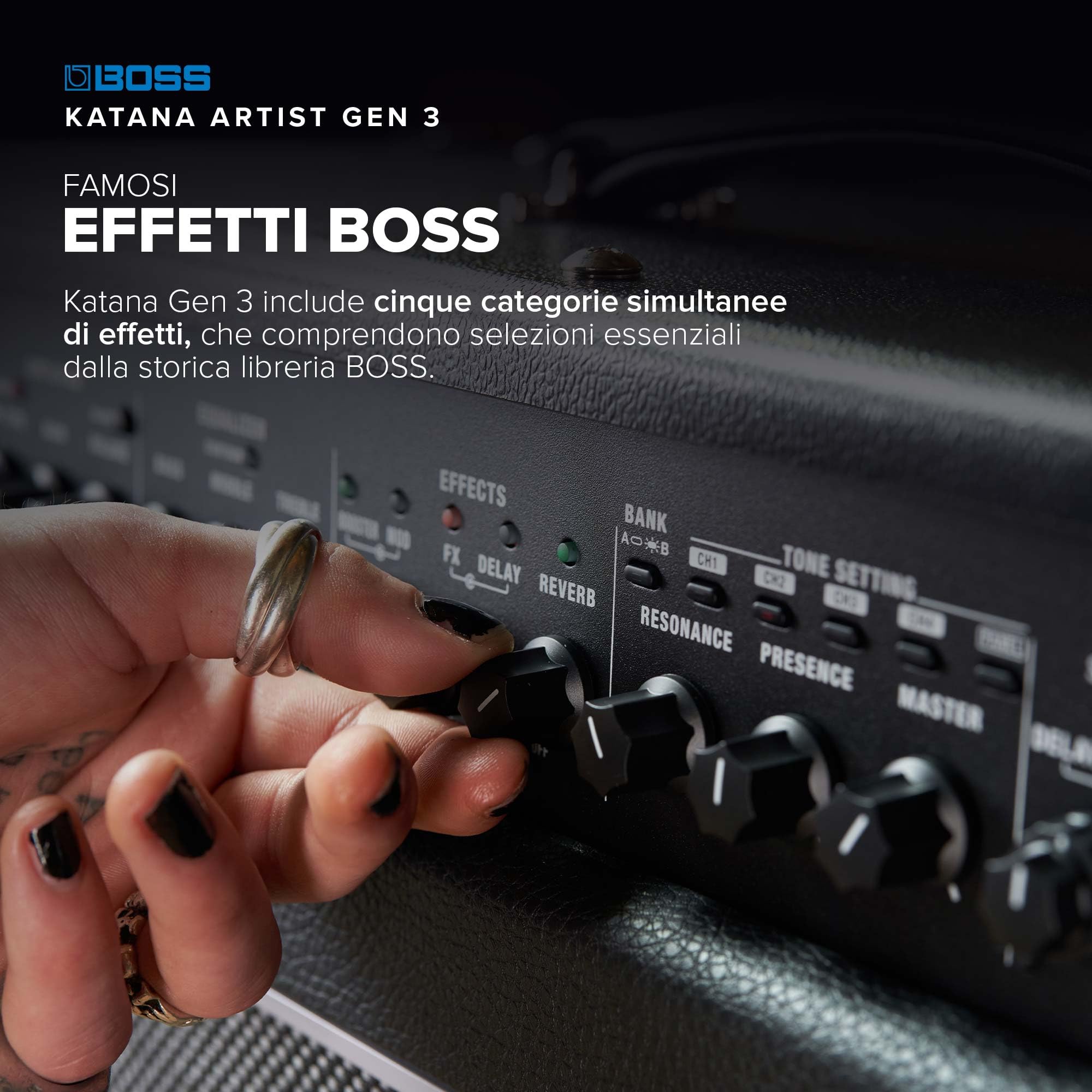 BOSS Katana Artist Gen 3 Amplificatore per Chitarra | Ampli combo top di gamma da 100 watt | Altoparlante Waza da 12" | Suono Tube Logic evoluto | Sofisticate funzioni di editing