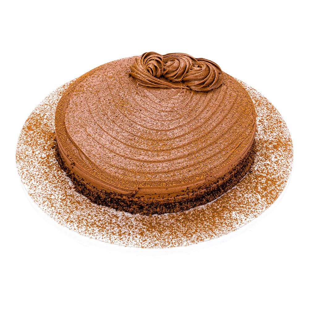 Pastry Tek 10 Inch x 1/2 Inch Thick Cake Drum, 1 Covered Edge Cake Board - Round, Grease Resistant, White Cardboard Thick Cake Base, Durable, For Parties Or Catering - Restaurantware