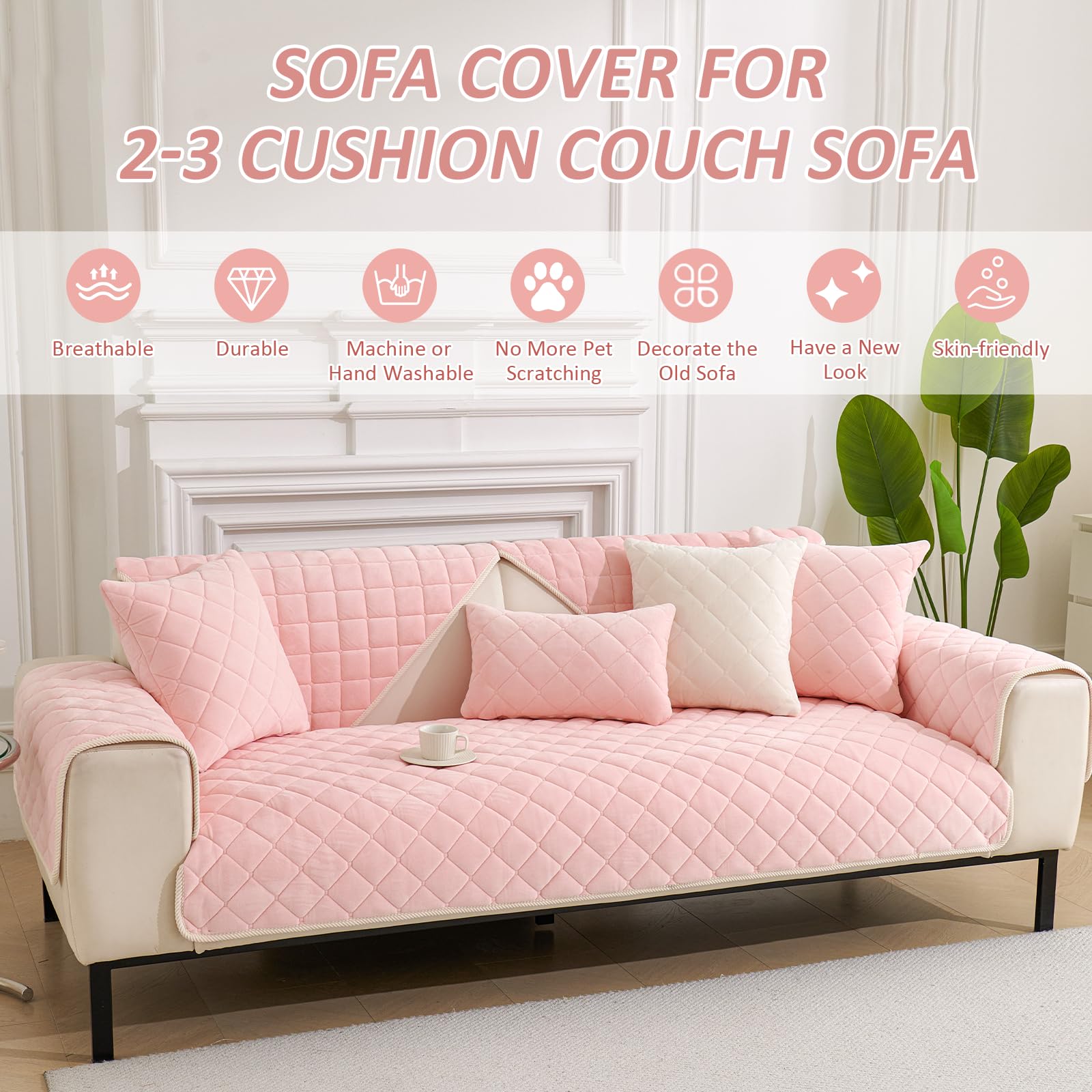 Weiche Milch Fleece Kissenbezug 45x45 Zoll Beige Sofa Kissenbezug für Heimtextilien Gemütliches Sofa Akzent mit 45x45cm Größenoption