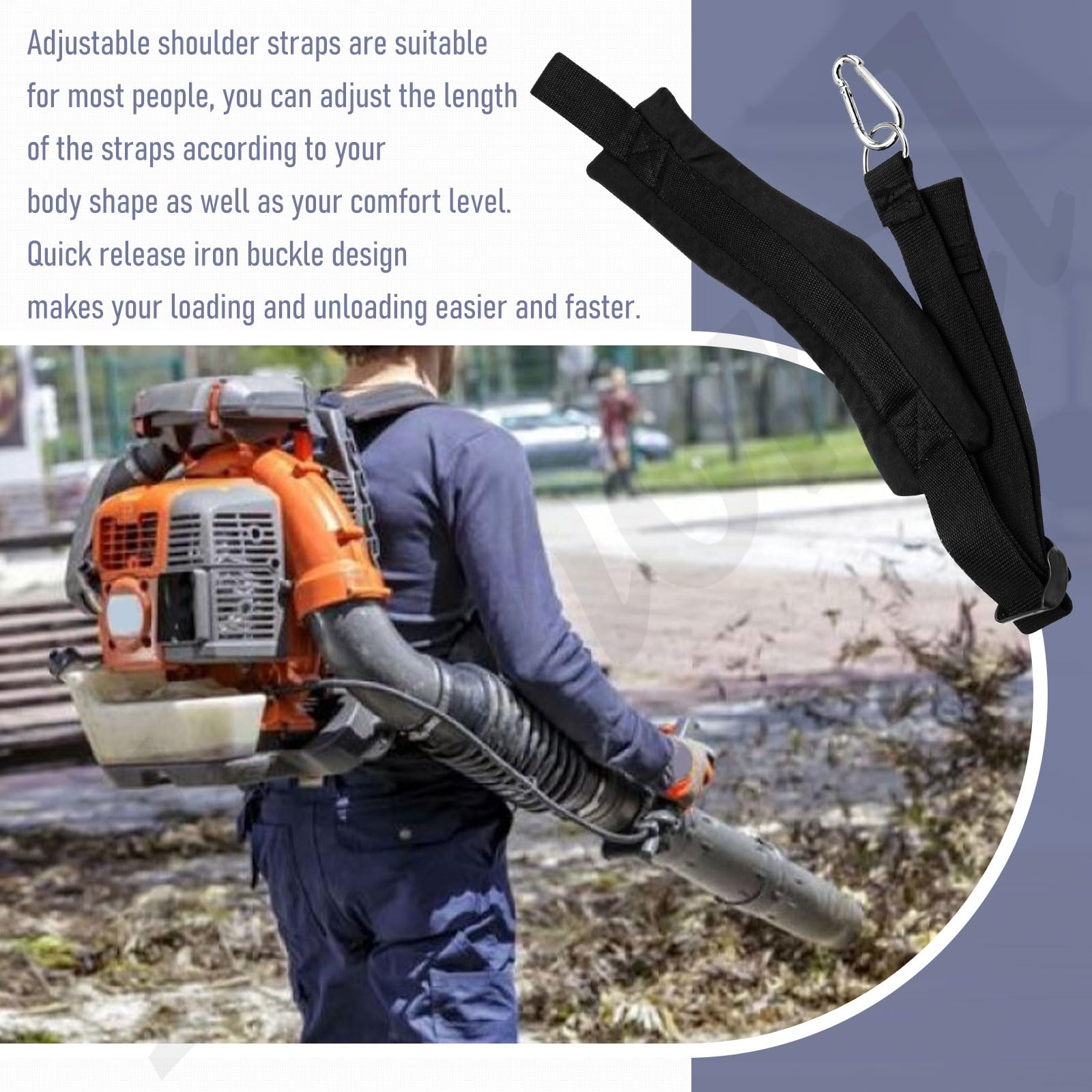 Fennoral 585149801 y 585149701 - Juego de correas de hombro compatibles con sopladores Husqvarna 130BT modelo