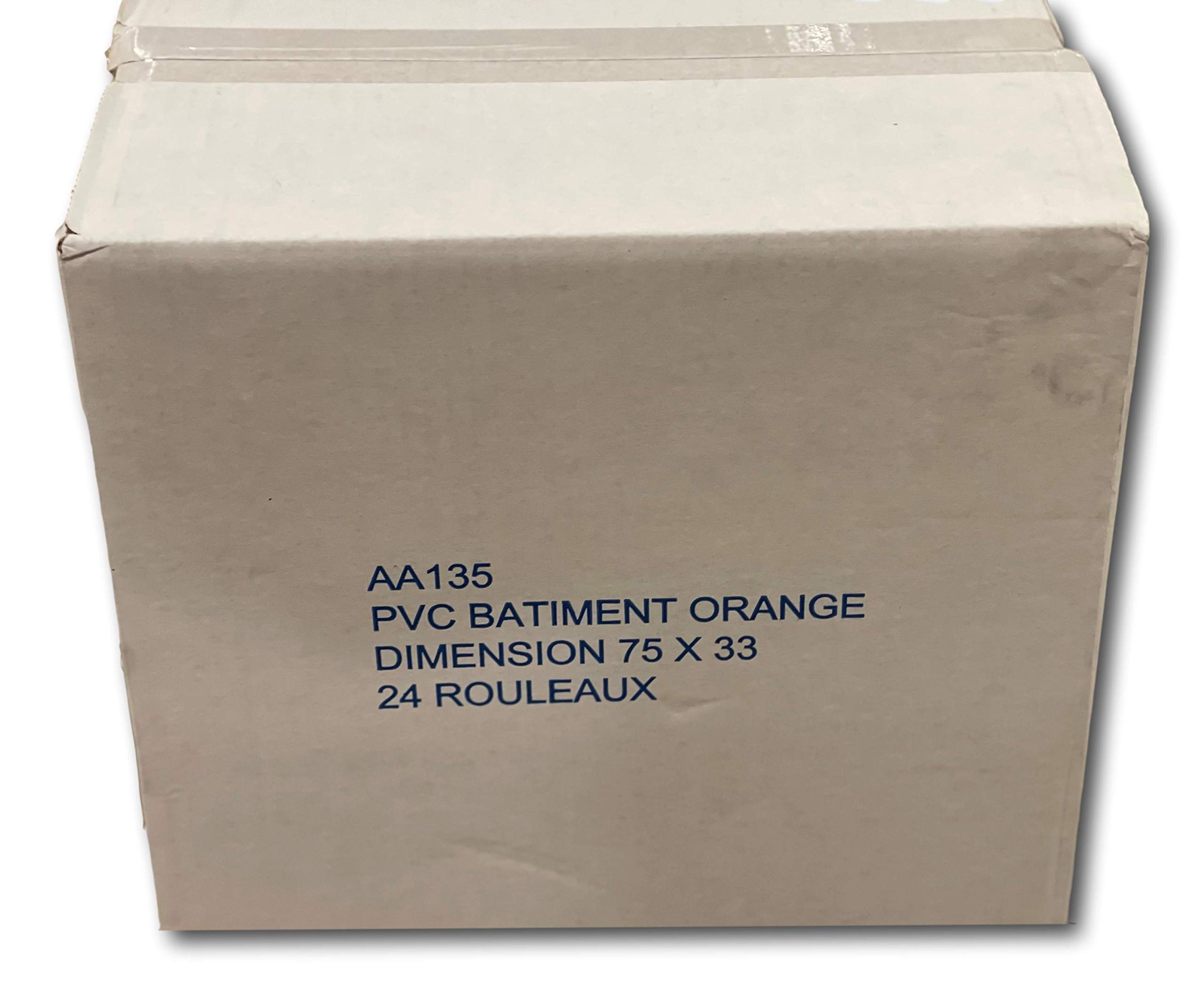 UNIVERS GRAPHIQUE 24 Ruban Adhésif Bâtiment Orange Pare Vapeur, isolant et masquage PVC Orange rouleau de 75 mm x 33 mètres