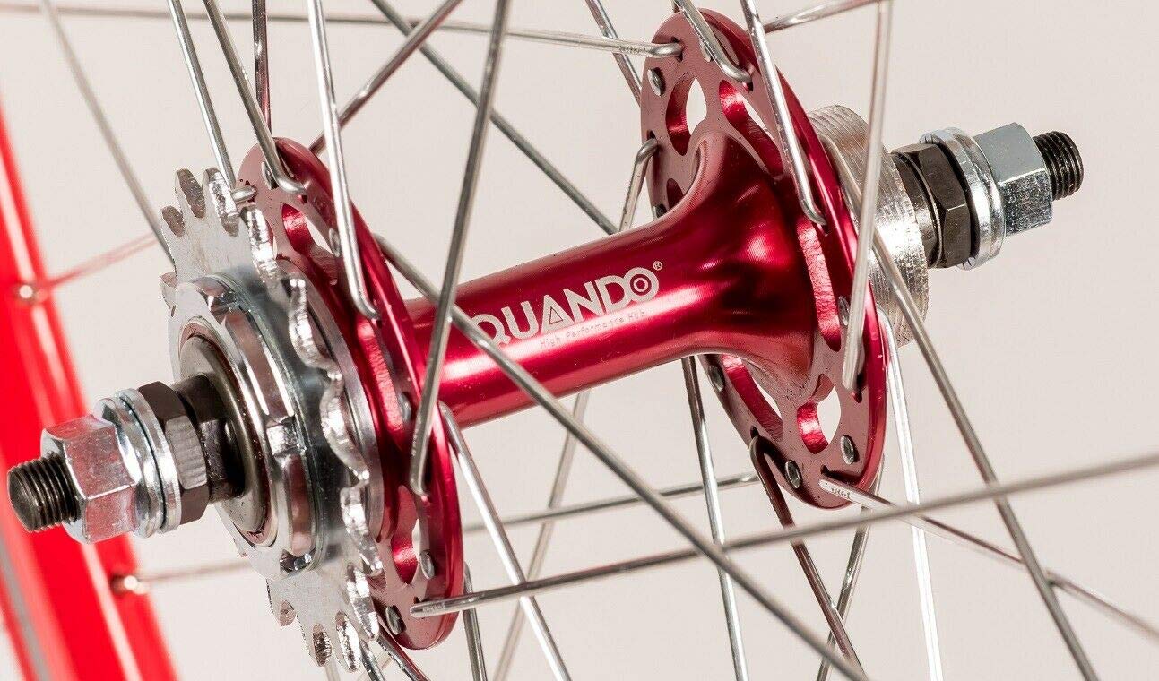 Redondo 28 Zoll Hinterrad Singlespeed Fixie Laufrad Felge Pink Schwarz + Reifen
