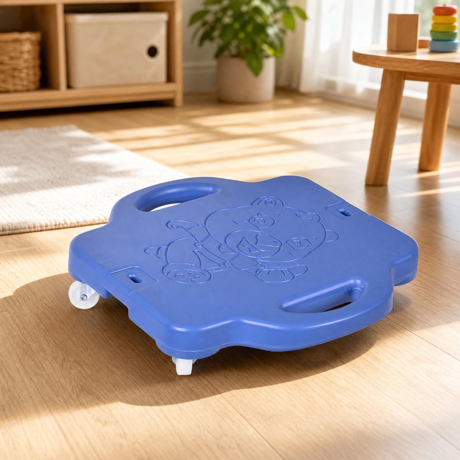 Board con Maniglie e Ruote Universali Basso Profilo Equilibrio in Plastica PE Silenzioso Tavola da Scivolo con Maniglie per Casa