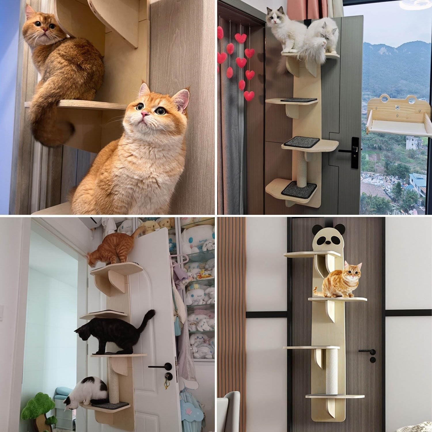 Door Hanger Cat Tree, Cats Shelf Shelves, Multi Level Over Door Cat Climber for Indoor Scratch & Climb(Cat)