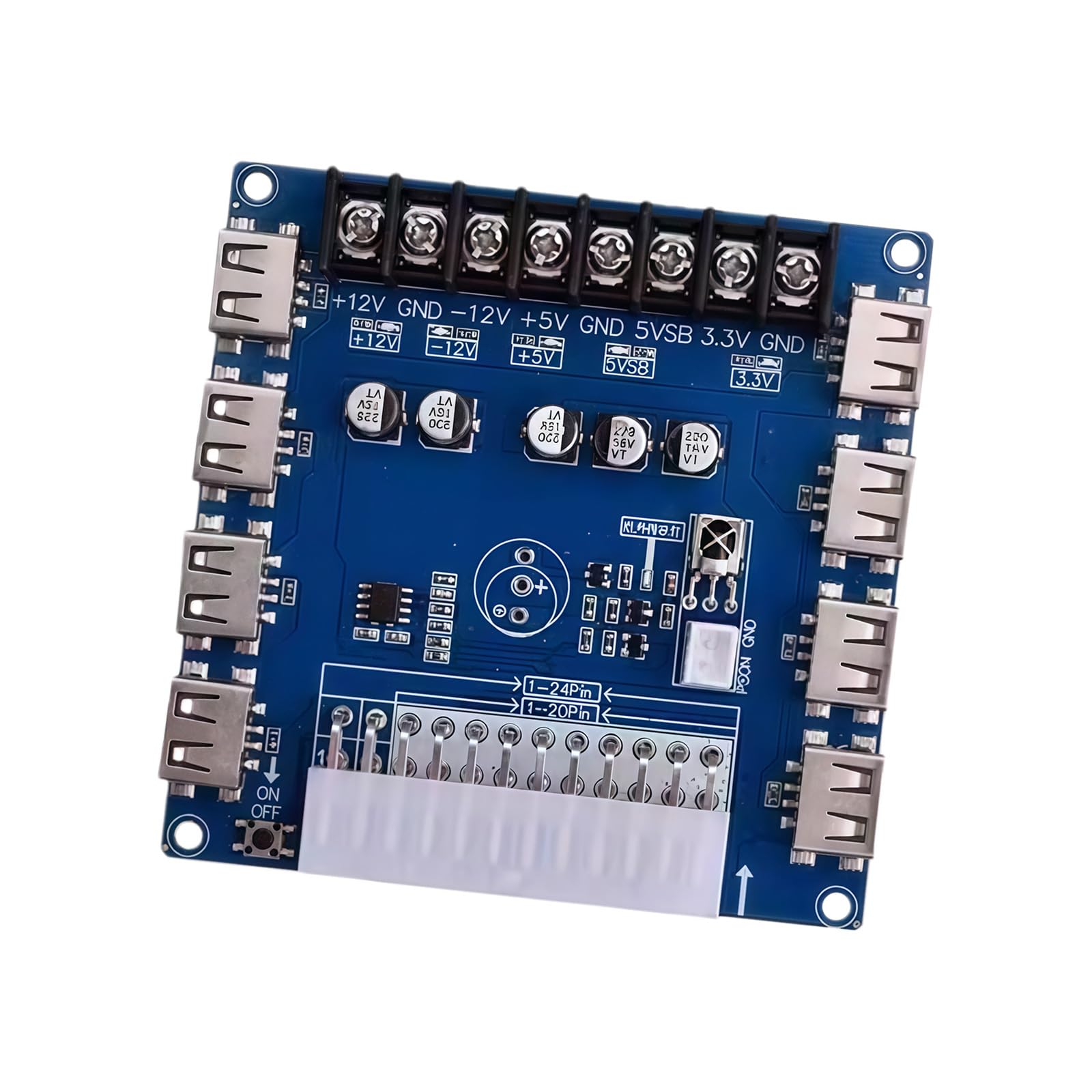 Hdoytxxm Practical Computer Power Extension Board Offering 5 Electrical Outlets & Remote Examination Feature For Device Testing Power Supply Expansion Unit