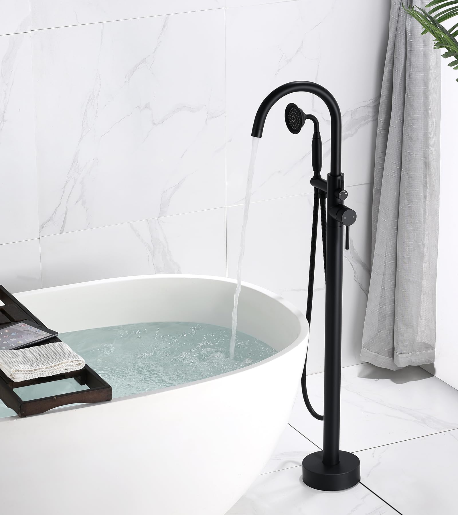 Matte Black Freestanding Bathtub Faucets, Bathtub