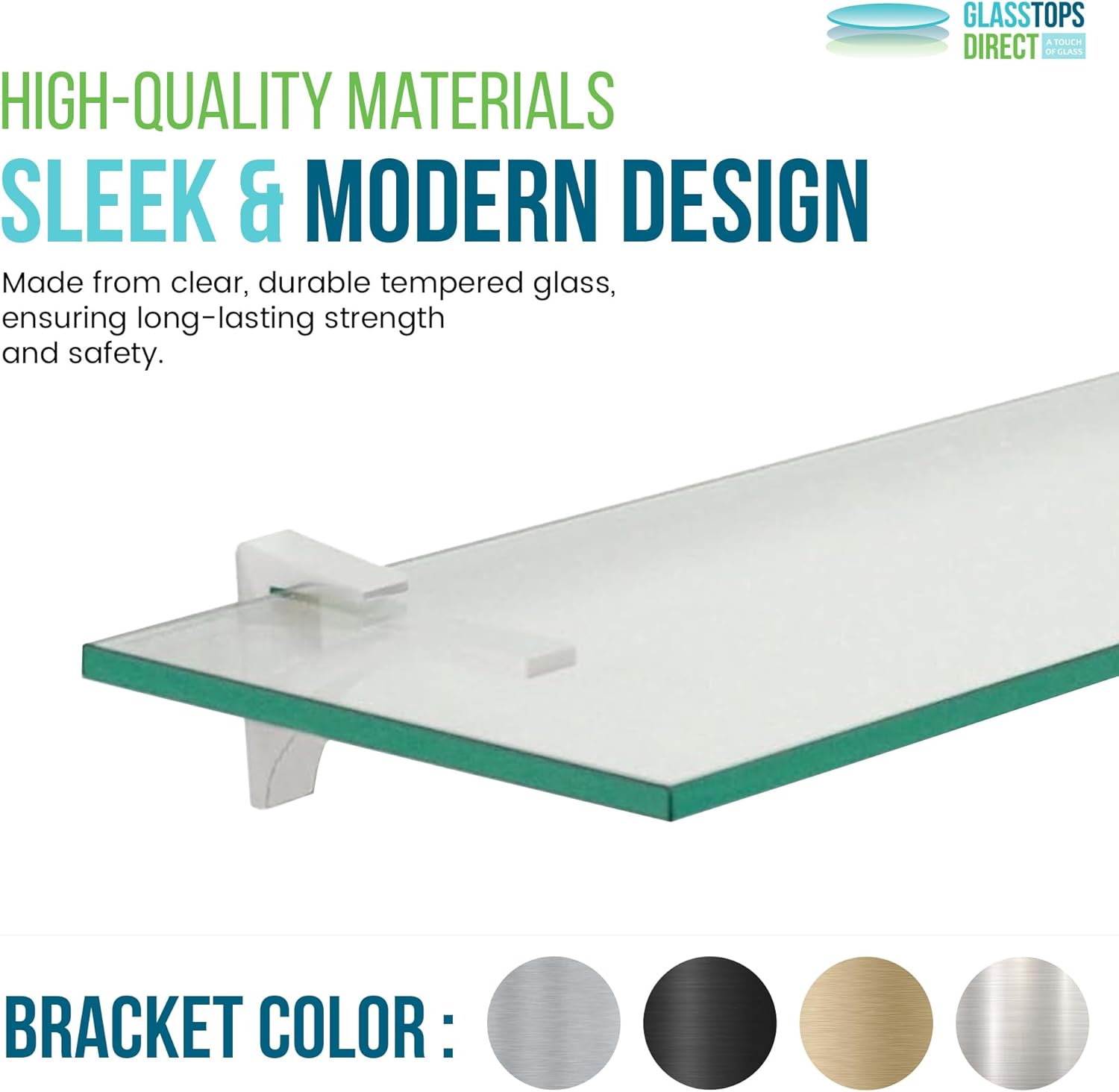 Spancraft 6" Triangle Clear Tempered Glass Shower Shelf-Glass Only