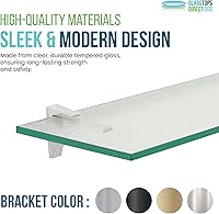 Vista 2 de Spancraft Estante de ducha de vidrio templado transparente triangular de 6" solamente